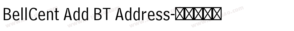 BellCent Add BT Address字体转换